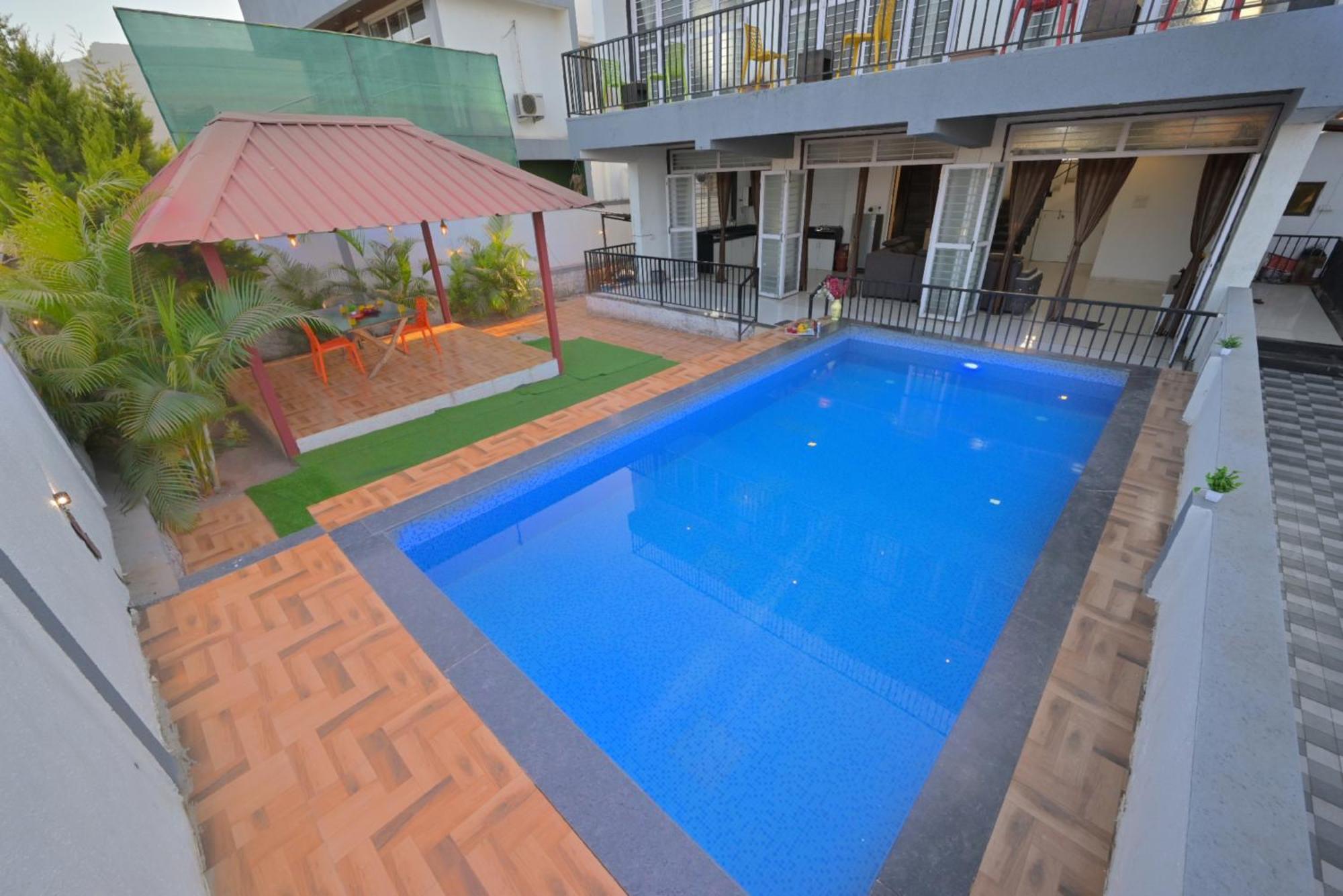 Ll Empyrean Stay Ll Mystical Stone Ll 4Bhk Ll Ac Ll Pvt Pool Ll Lonavala Bagian luar foto